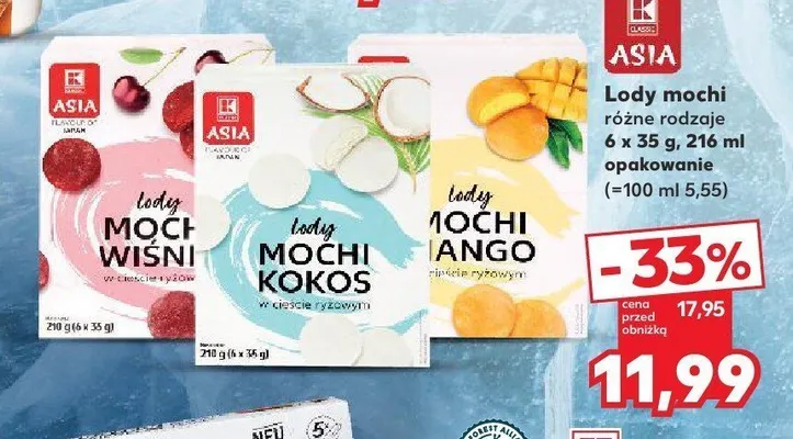 Lody mochi mango K-Classic Asia promocja w Kaufland