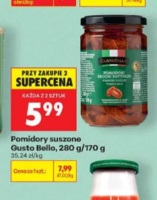 Pomidory suszone Gusto Bello promocja w Biedronka