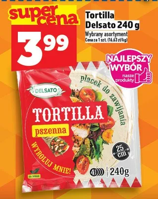 Tortilla pszenna Delsato promocja w TOPAZ
