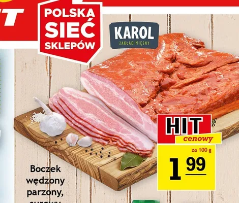 Boczek wędzony surowy promocja w Gram Market