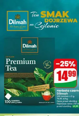 Herbata czarna Dilmah Premium Tea promocja w Dino