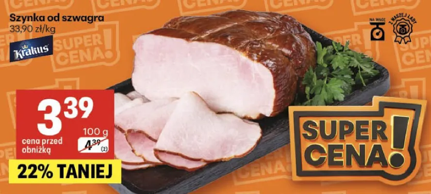 Szynka od szwagra Krakus promocja w Delikatesy Centrum