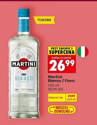 Wermut Martini Bianco promocja w Biedronka