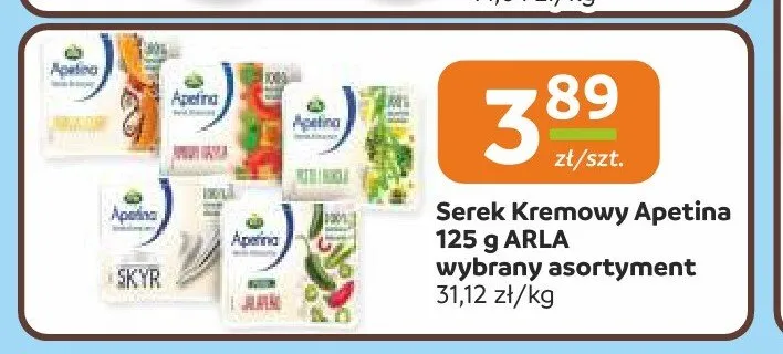 Serek kremowy Apetina Arla promocja w Społem Częstochowa
