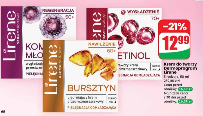 Krem do twarzy Dermoprogram Regeneracja 50+ promocja w Dino