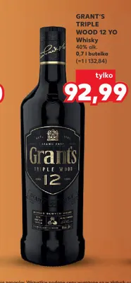 Whisky Grant's Triple Wood 12 YO promocja w Kaufland