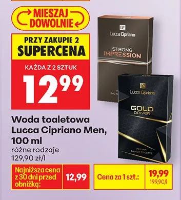 Woda toaletowa Lucca Cipriano Men różne rodzaje promocja w Biedronka