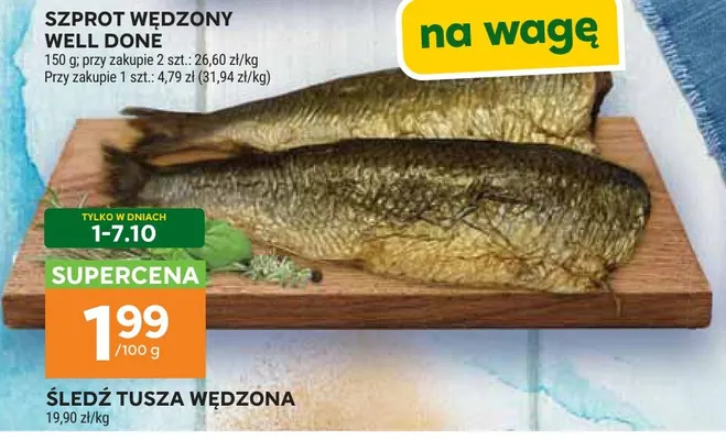 Śledź tusza wędzona promocja w Stokrotka