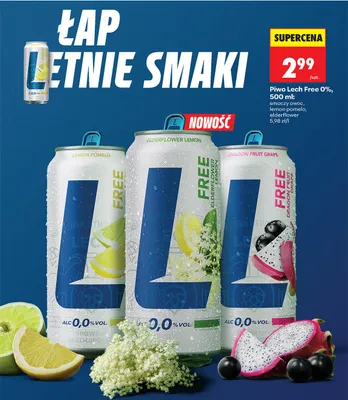 Piwo Lech Free 0% smoczy owoc promocja w Biedronka