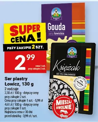 Ser plastry Gouda Łowicz promocja w Twój Market