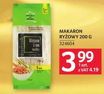 Makaron ryżowy 200 g promocja w Selgros