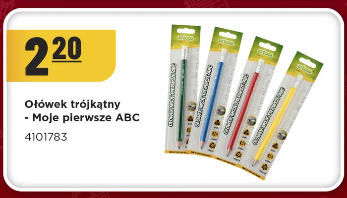 Ołówek trójkątny Cricco Moje pierwsze ABC promocja w MR. DIY