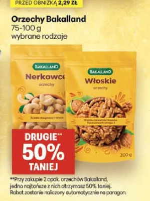 Orzechy włoskie Bakalland promocja w Delikatesy Centrum