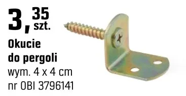 Okucie do pergoli 4 x 4 cm promocja w OBI