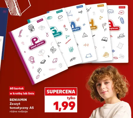 Zeszyt tematyczny A5 60 kartek Beniamin promocja w Kaufland