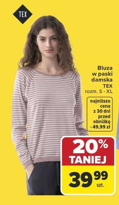 Bluza w paski damska TEX promocja w Carrefour