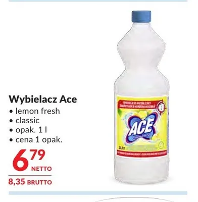 Wybielacz Ace lemon fresh promocja w Makro