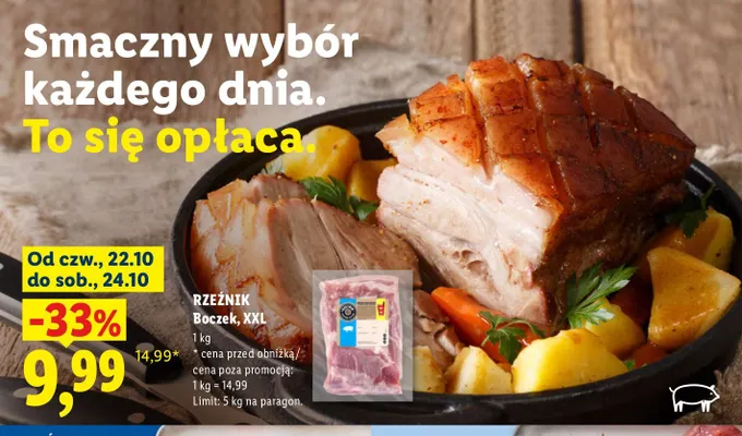 Boczek XXL Rzeźnik promocja w Lidl