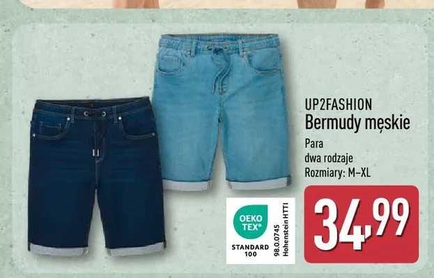Bermudy męskie UP2FASHION promocja w Aldi