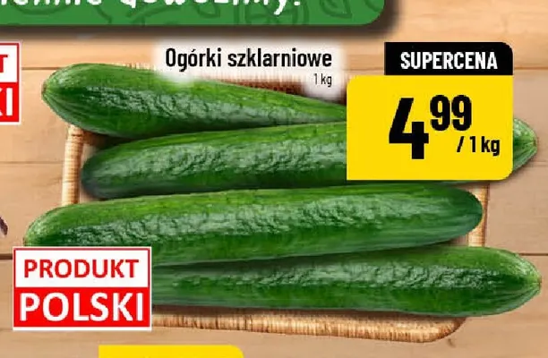 Ogórki szklarniowe promocja w POLOmarket