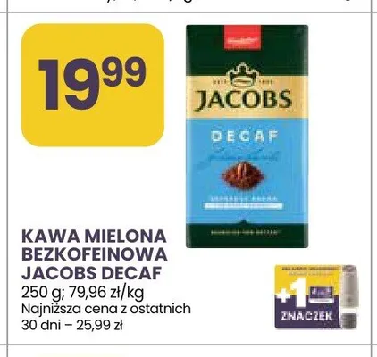 Kawa mielona bezkofeinowa Jacobs Decaf promocja w Stokrotka