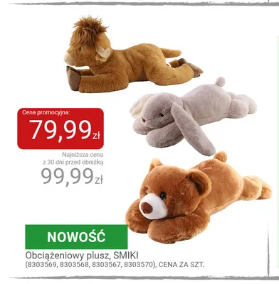 Obciążeniowy plusz Smiki promocja w Smyk