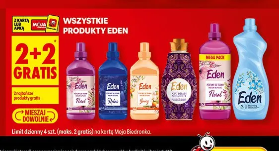 Płyn do płukania tkanin Eden Blooming promocja w Biedronka
