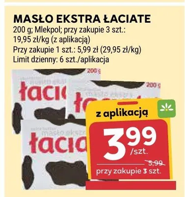 Masło ekstra Łaciate promocja w Stokrotka