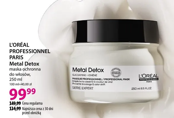 Maska L'ORÉAL PROFESSIONNEL PARIS Metal Detox ochronna do włosów promocja w Hebe