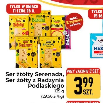 Ser żółty Serenada promocja w Społem Częstochowa