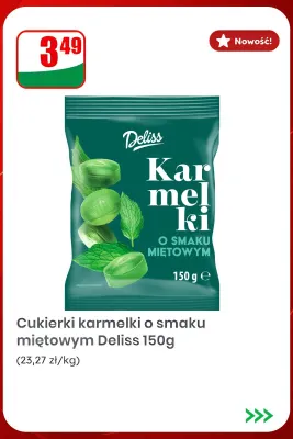 Cukierki karmelki o smaku miętowym Deliss promocja w Dino