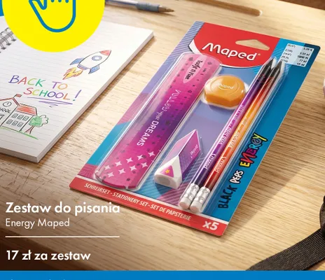 Zestaw do pisania Maped Black Peps Energy 5-pak promocja w Tedi