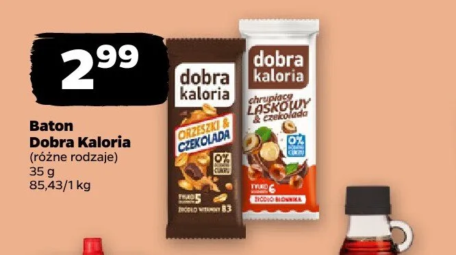 Baton Dobra Kaloria chrupiący laskowy & czekolada promocja w Netto
