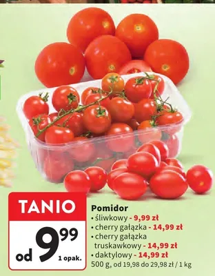 Pomidor śliwkowy promocja w Intermarche
