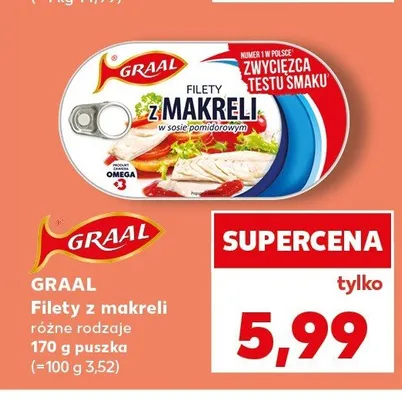 Filety z makreli w sosie pomidorowym Graal promocja w Kaufland