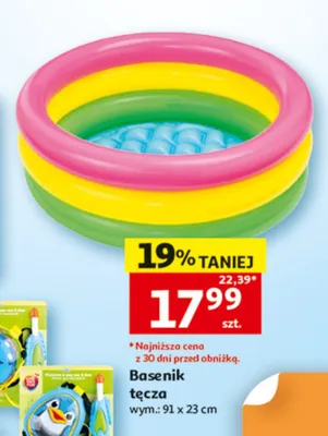 Basenik tęcza promocja w Auchan