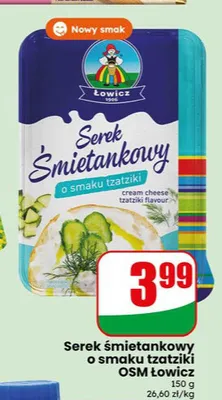 Serek śmietankowy o smaku tzatziki OSM Łowicz promocja w Dino