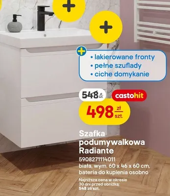 Szafka podumywalkowa Radiante promocja w Castorama