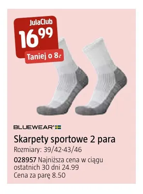 Skarpety sportowe 2-pak Bluewear promocja w Jula