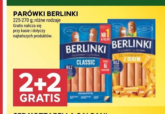 Parówki Berlinki Classic promocja w Stokrotka