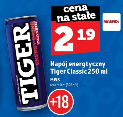 Napój energetyczny Tiger Classic promocja w TOPAZ