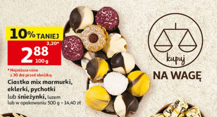 Ciastka eklerki promocja w Auchan