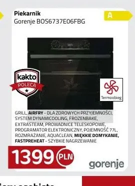 Piekarnik Gorenje BOS6737E06FBG promocja w kakto.pl