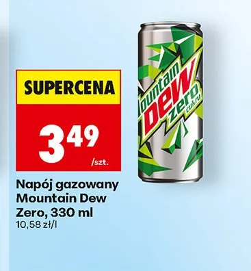 Napój gazowany Mountain Dew Zero promocja w Biedronka