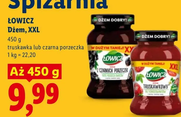 Dżem truskawkowy Łowicz XXL promocja w Lidl
