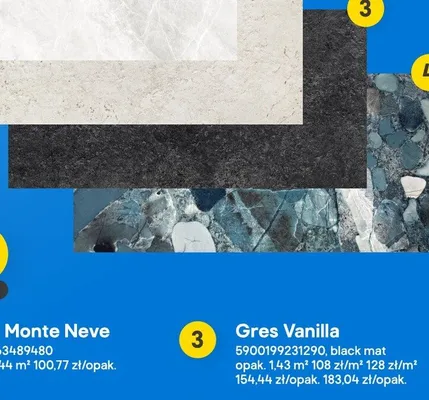 Gres Vanilla black mat promocja w Castorama