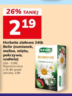 Herbata ziołowa pokrzywa Belin promocja w Hitpol
