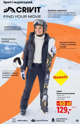 Kurtka narciarska damska Crivit promocja w Lidl