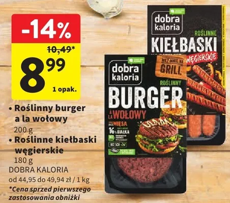 Roślinne kiełbaski węgierskie promocja w Intermarche