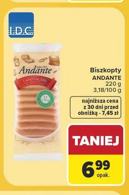 Biszkopty Andante Ladyfingers promocja w Carrefour Market